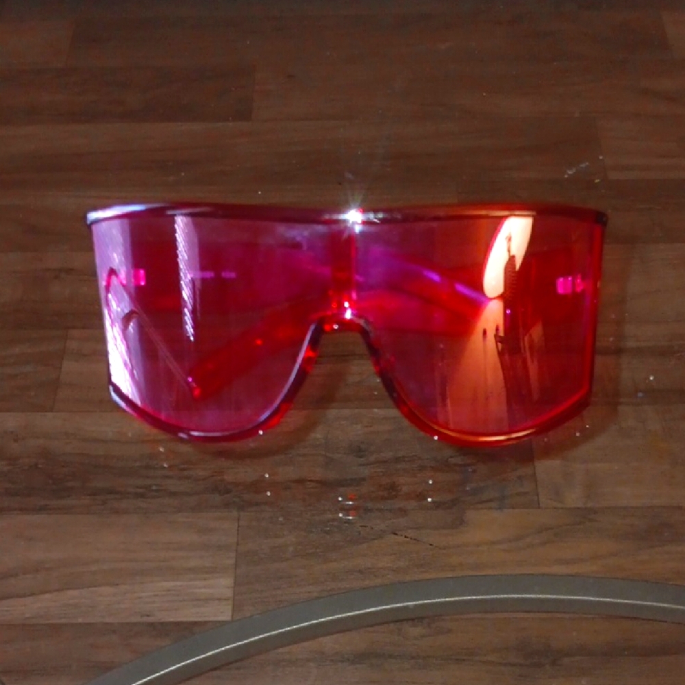 Vibrant Fushia Pink Shield Sunglasses